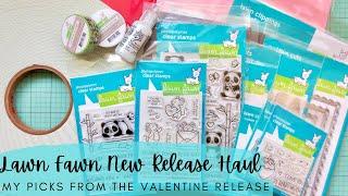 Lawn Fawn NEW RELEASE Haul | Valentine's Day Theme 2025 | Card Making Craft Supply Haul