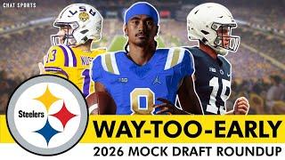 Pittsburgh Steelers Way-Too-Early 2026 Mock Draft Roundup Ft. Nico Iamaleava | Steelers Draft Rumors