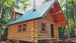 Father & Son Build their Dream Log Cabin in the Canadian Wilderness (FULL BUILD)