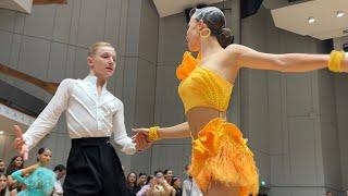 Mircea Andrei Dumitru & Alexandra Vasile (ROU) Junior 1 Latin [Jive] GOC 2024 / 1st Round