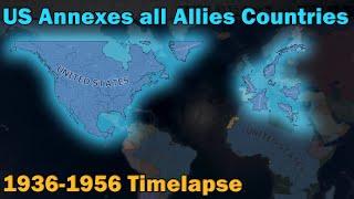 What if US annexed all Allied countries in Hoi4? | Hoi4 Timelapse