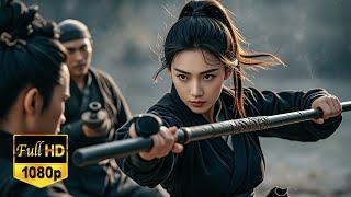 [Kung Fu Movie] The Kung Fu girl beat up the Japanese soldiers who bullied the beautiful girl!#movie