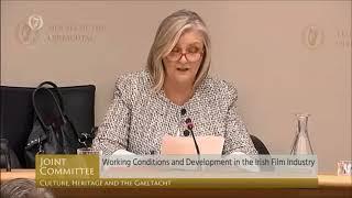 SPI CEO Elaine Geraghty talking about the Irish Film Industry in the Oireachtas