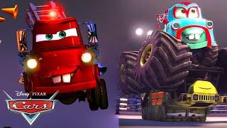 Tow Mater vs. The Ice Cream Monster Truck + More Cars Cartoons for Kids | Pixar Cars