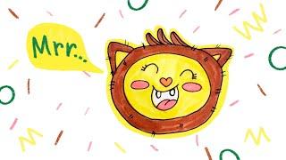 HOW TO DRAW A CAT HEAD IN 7 MINUTES - Art for Beginners