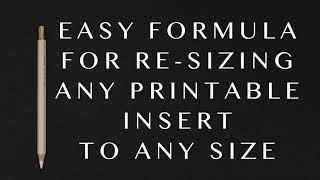 How to Resize any Printable Planner Insert: A Simple and Easy formula