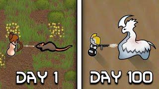 I Spent 100 Days Hunting in Rimworld