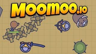 MooMoo.io - New Update! - Desert Raiding and Big Bull Attacks! - Let's Play MooMoo.io Gameplay