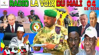 La Revue de Presse de la RADIO LA VOIX DU MALI du 04 AOUT 2024