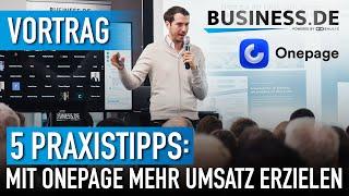 5 Praxis-Tipps für mehr Umsatz als Agentur mit Onepage (Marcel Knopf - Vortrag)