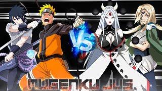 Naruto & Sasuke vs Otsutsuki Kaguya & Tsunade [Naruto Shippuden] ANIME MUGEN JUS Team Fight