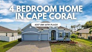 Move-In Ready 4 Bedroom Home in Cape Coral, FL w/ Solar Panels | 4317 SW 16th Place