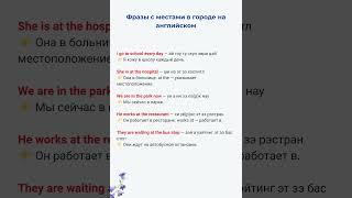 Фразы с местами в городе на английском | Уровень A1