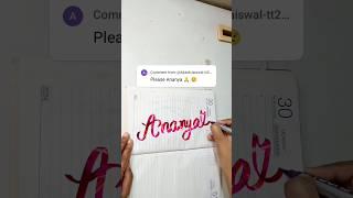 Calligraphy | How to write calligraphy writing | how to write in a calligraphy #shorts #calligraphy