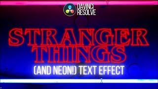 Super EASY Glowing Neon Stranger Things style Text Effect in Davinci Resolve - MrAlexTech