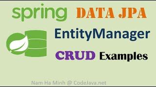 Spring Data JPA EntityManager Examples (CRUD operations)