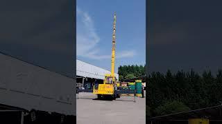 10 ton self-made crane, 5m 7-section boom, lifting height 29m, 1.3m telescopic frame