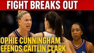 FIGHT BREAKS OUT ‼️ Sophie Cunningham DEFENDS Caitlin Clark | 3 Players Ejected!