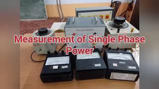 S3 MECHANICAL -ET LAB - MEASUREMENT OF SINGLE PHASE POWER