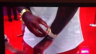 BUSTED! Ace Hood Fake Bezel Rolex Watch Falls Apart At BET Awards!