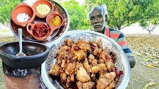 Old Man Cooking Red CHILLI CHICKEN Recipe | Spicy Chilli Chicken