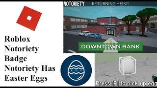 Roblox - Notoriety Downtown Bank Badge (Notoriety Has Easter Eggs)