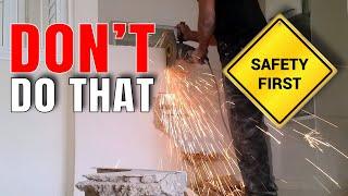 How NOT! To Use An Angle Grinder Disc | Safety At Work Reminder | Angle grinder safety | XDIY