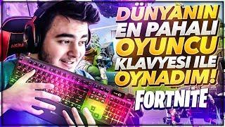 DÜNYANIN EN PAHALI OYUNCU KLAVYESİ İLE OYNADIM! (Fortnite Türkçe)