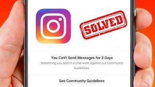 How to Fix" Instagram You Can't Send Messages For 3 Days" Problem Solved | iPhone