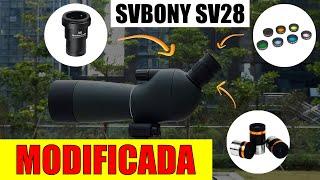 How To Modify Spotting Scope SV28 - Attach 1.25" Eyepiece on SVBONY SV28