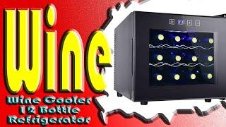 Wine Cooler 12 Bottle Refrigerator  Compressor Wine Chiller Digital Temperature Control