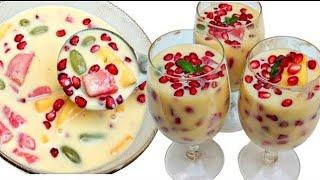 Sago Summer Drink ReciPe Rmajan special sago custard fruits drink recipe