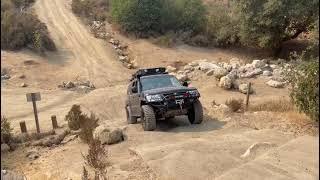 06 Mitsubishi Montero going offroad up some Hollister stairs