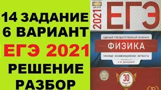 Задание 14. Вариант 6. Физика ЕГЭ 2021. Типовые экзаменационные варианты М.Ю. Демидовой. Разбор.ФИПИ