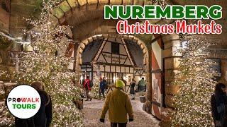 Nuremberg Christmas Market at Night - 4K 60fps with Captions -Nürnberg