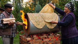  Lavash with Greens: Cooking Bread on a Barrel