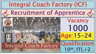 Integral Coach Factory Recruitment 2020 | Tamil | Apply Online for 1000 Act Apprentice Posts