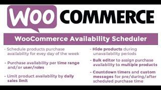 WooCommerce Availability Scheduler