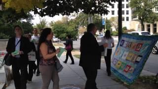 Cotton Campaign coalition demonstrates at the Embassy of Uzbekistan in Washington