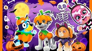  HISTORIAS de HALLOWEEN para niños  con BLUEY bebes lloronas PATRULLA CANINA 