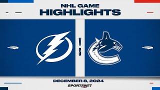 NHL Highlights | Lightnings vs. Canucks - December 8, 2024