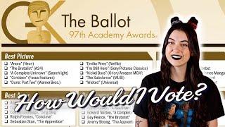 My 2025 Acadamy Awards Ballot | Voting for the Oscars