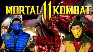 Scorpion & Sub-Zero REACT - Mortal Kombat 11: All Fatalities and Fatal Blows (So Far) | MK11 PARODY!