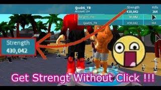 How To Get Strength Without Click !! - Roblox Weight Lifting Simulator 2