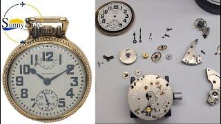 Disassemble, Cleaning, and Reassemble Waltham 23J Vanguard Pocket Watch