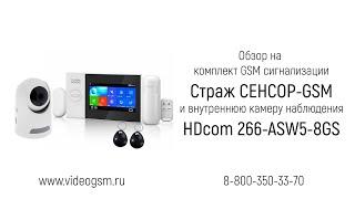 Обзор на комплект - GSM сигнализация Страж СЕНСОР-GSM и внутренняя камера HDcom 266-ASW5-8GS