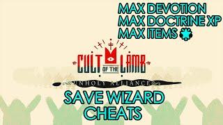 [PS4] Cult of the Lamb - Max Doctrine XP & Max Devotion | Max Current items - PS4 Save Wizard