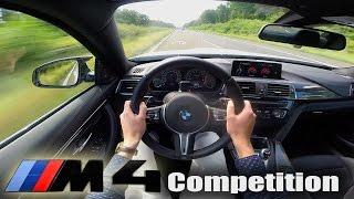 BMW M4 COMPETITION Autobahn TOP SPEED Launch Control Acceleration POV Test Drive & Sound