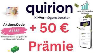  50€ Bonus bei quirion sichern! Geld anlegen mit Code A435F – Schnell & einfach starten!