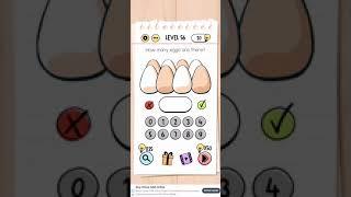 Brain test Level 56 how many eggs are there  Walkthrough